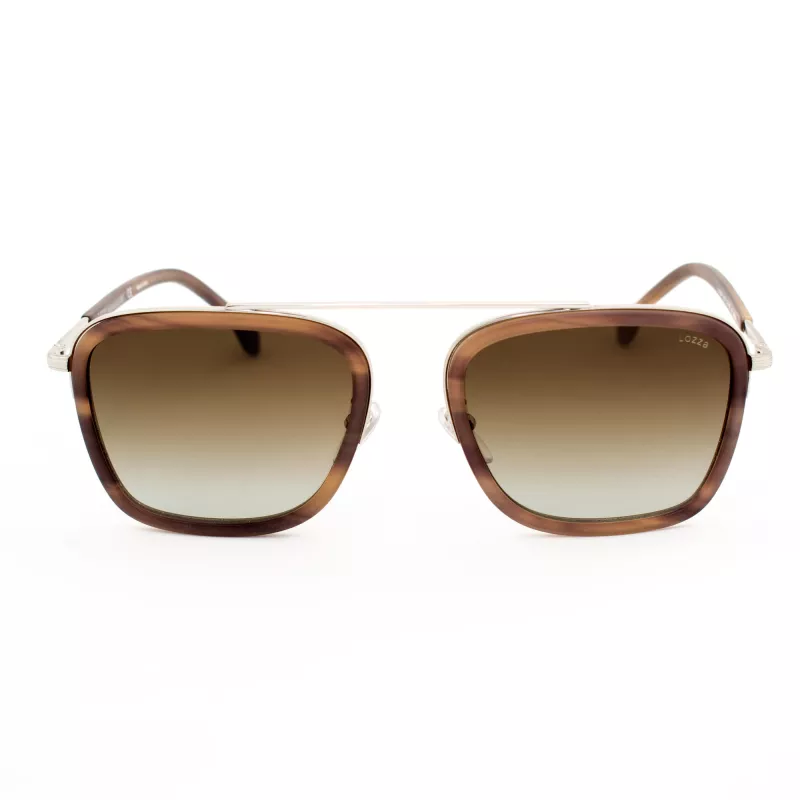LOZZA SL2291M-579Y Męskie prostokątne okulary przeciwsłoneczne z acetylenu Havana 54mm