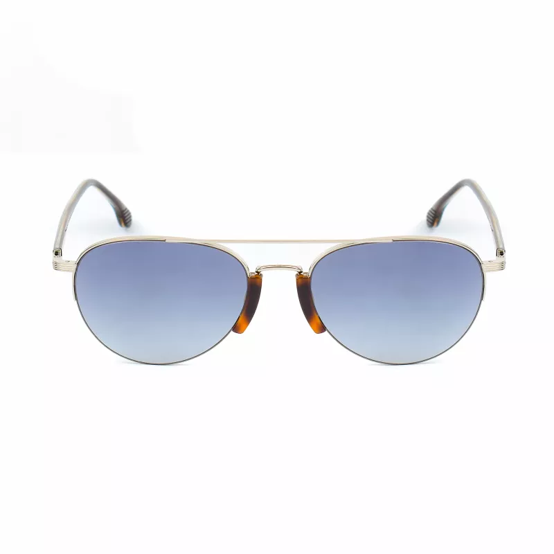 LOZZA SL2394-570579 Męskie prostokątne okulary przeciwsłoneczne z acetatu, szare soczewki, 57/15/140 mm