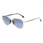 LOZZA SL2394-570579 Męskie prostokątne okulary przeciwsłoneczne z acetatu, szare soczewki, 57/15/140 mm