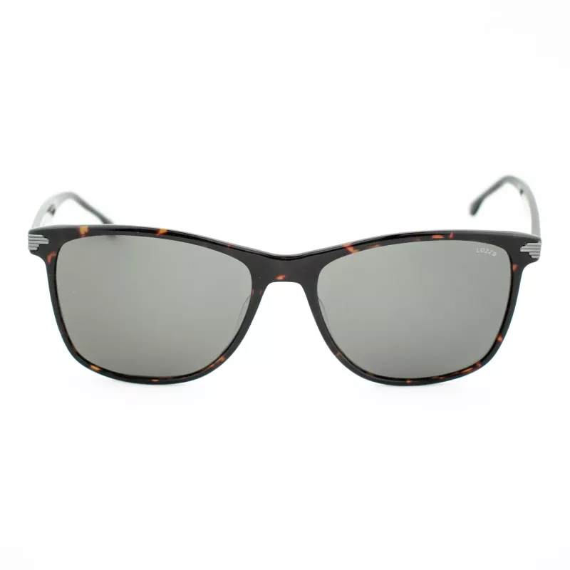 Okulary przeciwsłoneczne męskie LOZZA SL4162M-0786 - oprawka z acetatu w kolorze havana, brązowe soczewki poliwęglanowe, ochrona UV400, 58/18/140 mm