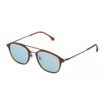 LOZZA SL4182M50T65X Okulary przeciwsłoneczne unisex - prostokątna oprawka acetatowa - ochrona UV400 - 50/20/145 mm