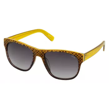 LOZZA Unisex SL4000M5507V8 Okulary przeciwsłoneczne - czarna oprawka acetatowa, szare soczewki gradientowe, 55/19/140 mm