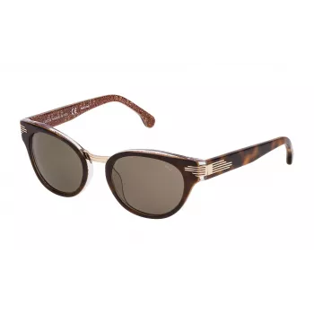 Okulary przeciwsłoneczne LOZZA dla kobiet SL4075M500GB5 Kocie oko Havana Acetat Brązowy gradient UV400