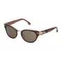 Okulary przeciwsłoneczne LOZZA dla kobiet SL4075M500GB5 Kocie oko Havana Acetat Brązowy gradient UV400