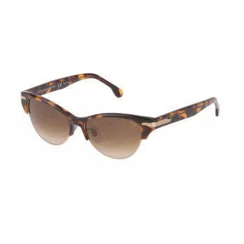 Okulary przeciwsłoneczne LOZZA damskie kocie oko SL4071M5309AJ - oprawka acetatowa Havana, soczewki gradientowe szare, ochrona UV400