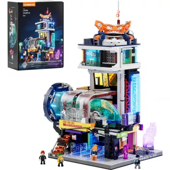 Zestaw klocków LUMIBRICKS Funwhole Średniowieczna Wieża Strażnicza z Oświetleniem LED (1368 elementów)