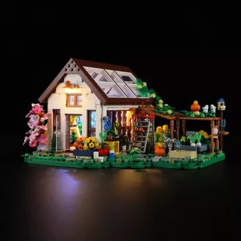 Lumibricks Indoor Greenhouse z pełnym spektrum LED, system hydroponiczny, 6 kapsułek roślinnych, zbiornik na wodę 2,5 l, biały