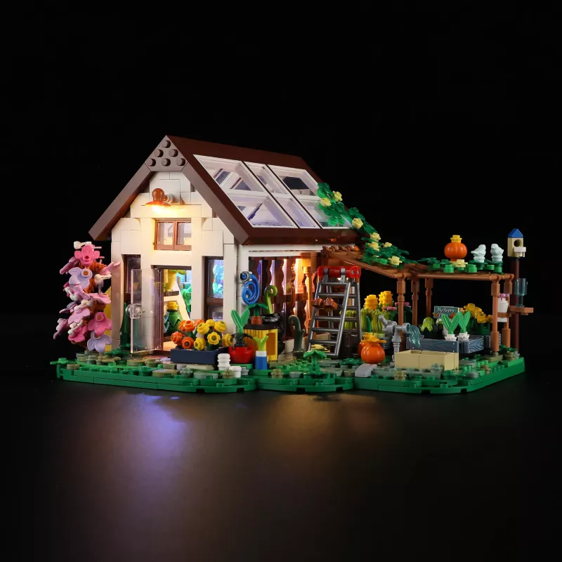 Lumibricks Indoor Greenhouse z pełnym spektrum LED, system hydroponiczny, 6 kapsułek roślinnych, zbiornik na wodę 2,5 l, biały