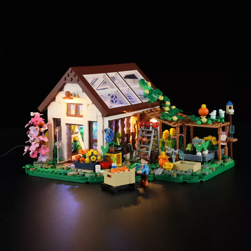 Lumibricks Indoor Greenhouse z pełnym spektrum LED, system hydroponiczny, 6 kapsułek roślinnych, zbiornik na wodę 2,5 l, biały