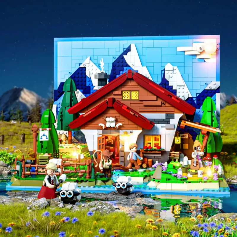 Zestaw oświetlenia LED Lumibricks do LEGO Ideas A-Frame Cabin (Set 21338) - Shepherd's Hut