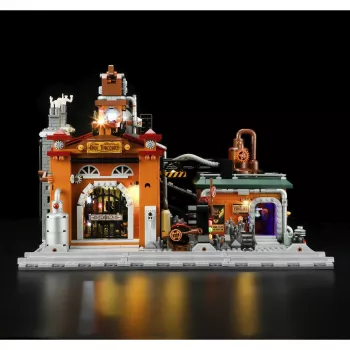 Zestaw klocków konstrukcyjnych Lumibricks Steampunk Erzfabrik z oświetleniem LED