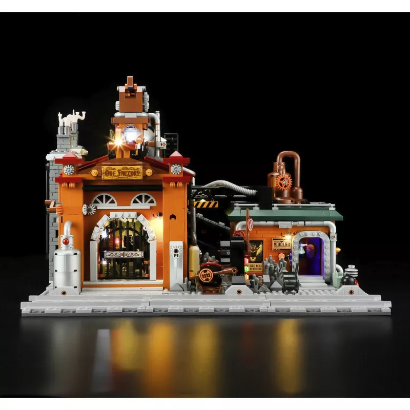 Zestaw klocków konstrukcyjnych Lumibricks Steampunk Erzfabrik z oświetleniem LED