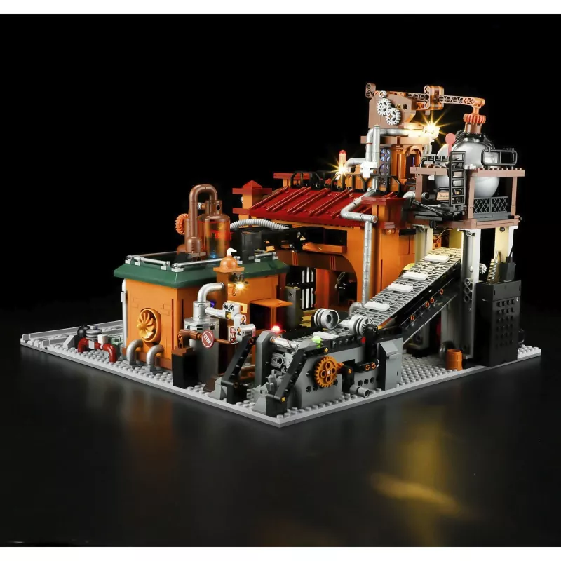 Zestaw klocków konstrukcyjnych Lumibricks Steampunk Erzfabrik z oświetleniem LED