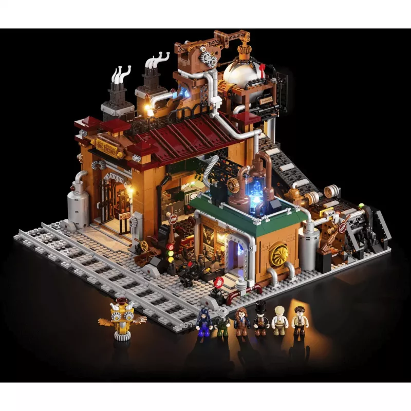Zestaw klocków konstrukcyjnych Lumibricks Steampunk Erzfabrik z oświetleniem LED