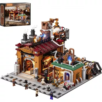 Zestaw klocków konstrukcyjnych Lumibricks Steampunk Erzfabrik z oświetleniem LED