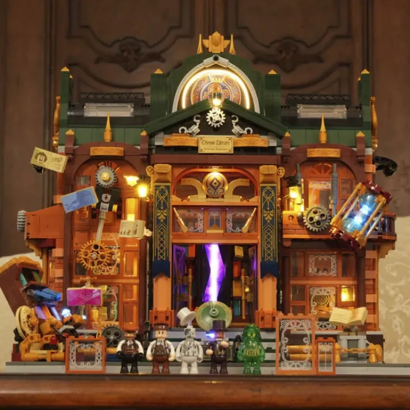 Lumibricks Steampunk Time Rift Library DIY Miniature Book Nook Kit