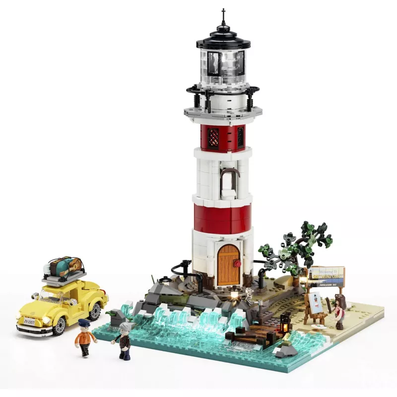 Zestaw klocków konstrukcyjnych Lumibricks Sunrise Lighthouse z oświetleniem LED