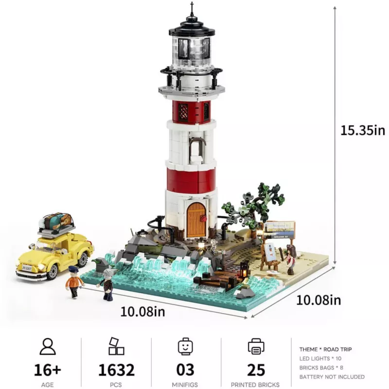 Zestaw klocków konstrukcyjnych Lumibricks Sunrise Lighthouse z oświetleniem LED