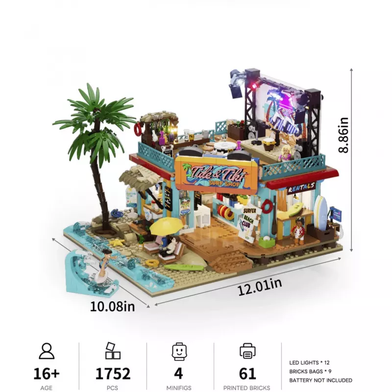 Zestaw klocków Lumibricks Surfshop z podświetleniem