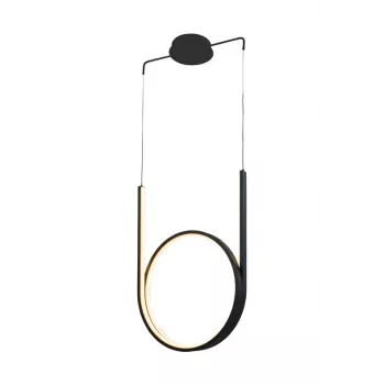 Lampa wisząca 48W LED czarna 2880lm
