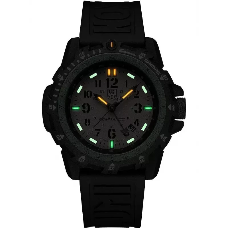 Zegarek męski Luminox Atacama Field Day Date XL.3321 45mm czarna tarcza czarny pasek skórzany