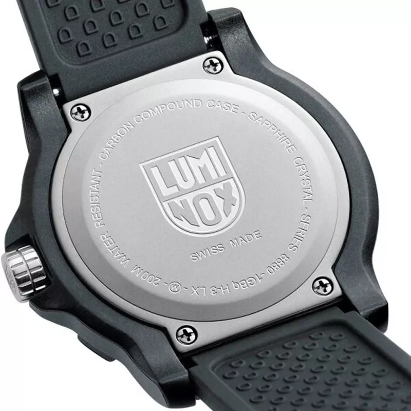 LUMINOX Zegarek męski XL.8882.F 45mm Swiss Quartz z kopertą Carbonox i czarnym gumowym paskiem