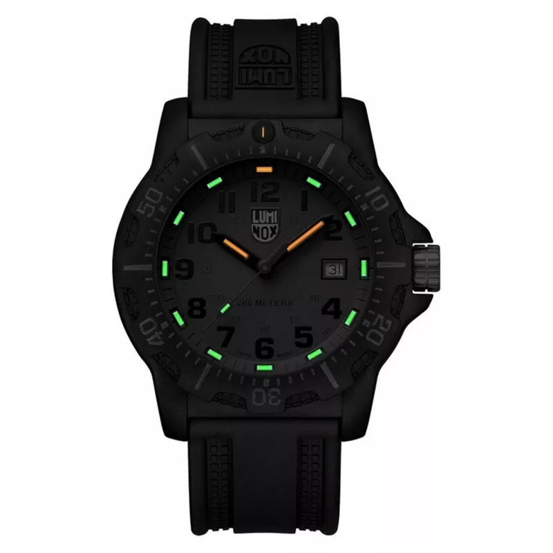 LUMINOX Zegarek męski XL.8882.F 45mm Swiss Quartz z kopertą Carbonox i czarnym gumowym paskiem