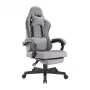 LUMIVIDA HS084714 Ergonomiczny fotel gamingowy z zagłówkiem i podparciem lędźwiowym, czarno-czerwony, skóra PU, regulacja pochylenia 90-155°, udźwig 150 kg
