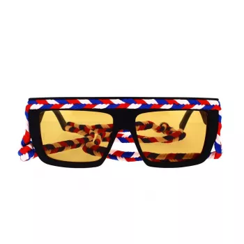 Okulary przeciwsłoneczne M Missoni dla kobiet MMI0086S807 Czarny Szary Kwadratowe Acetat 57mm