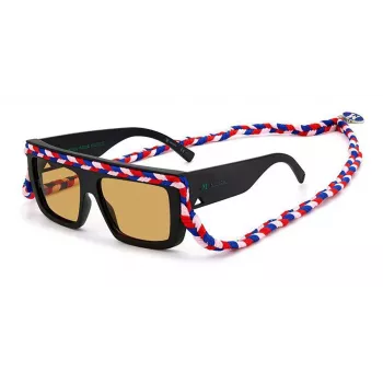 Okulary przeciwsłoneczne M Missoni dla kobiet MMI0086S807 Czarny Szary Kwadratowe Acetat 57mm