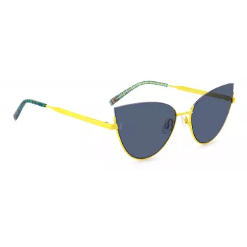 Okulary przeciwsłoneczne M Missoni dla kobiet MMI0100S40GKU - Oprawka z brązowego octanu Havana z brązowymi soczewkami gradientowymi - 60/18/140 mm