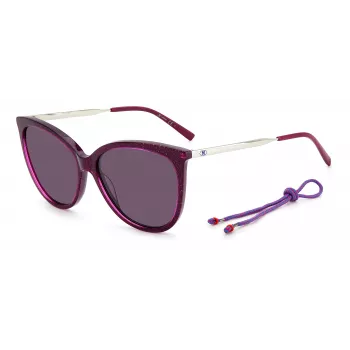 Okulary przeciwsłoneczne M Missoni dla kobiet MMI0119SFGV Havana Brown Oprawka acetatowa w kształcie motyla z brązowymi gradientowymi soczewkami poliwęglanowymi UV400 58mm