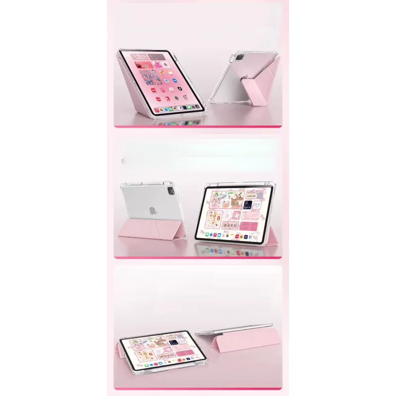 MACHINO TAB Case do iPad Pro 2/3/4 11 2020/2021/2022 oraz iPad Air 4/5 10.9 i iPad Air 11 (2024) Różowy