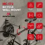 MACLEAN MC-172 Poziomy rowerowy uchwyt ścienny, stal, 30 kg obciążenia, regulowany kąt, składany, czarny