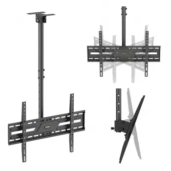Uchwyt sufitowy MACLEAN MC-173 do telewizorów 37–86 inch, 50 kg, VESA 600x400, przechylanie i obrót, czarny