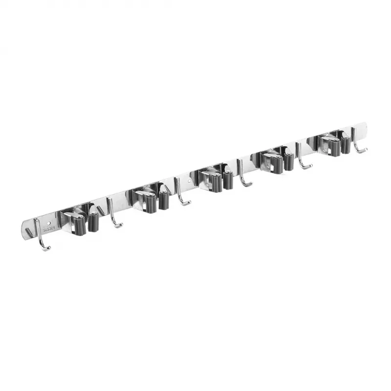 Maclean MC-185 Organizer narzędziowy na ścianę do narzędzi ogrodowych i mopów, stal, 60 cm, obciążenie 20 kg, z haczykami