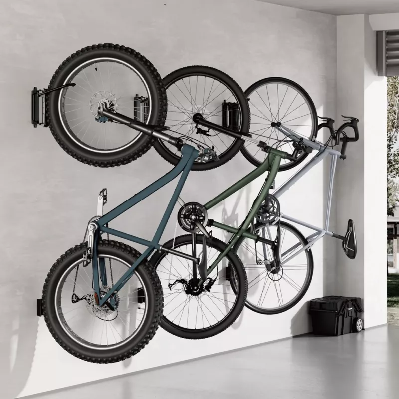 Maclean Wall-Mounted Bike Rack / Hanger, max. load 35 kg, adjustable tilt angle, steel, MC-171