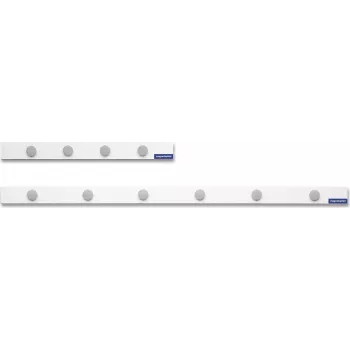 MAGNETOPLAN HOLTZ magnetoplan Zestaw taśm magnetycznych, 1000 x 50 mm, biała samoprzylepna taśma magnetyczna + 6 szarych okrągłych magnesów (16271M)
