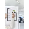 MAGNETOPLAN HOLTZ magnetoplan Magnetofix magnetyczna kieszeń na dokumenty, A4, szara, magnetyczne podłoże do powierzchni ferromagnetycznych (1130301)