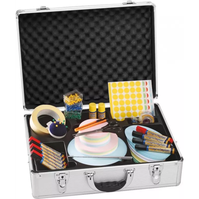 MAGNETOPLAN HOLTZ Zestaw do moderacji Compact, wypełniony ponad 1800 elementami, solidna walizka aluminiowa (1111511)