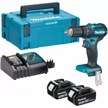 MAKITA 18V Bezszczotkowa Wiertarko-wkrętarka udarowa DHP485RAJ 50/27Nm 2x2.0Ah LXT