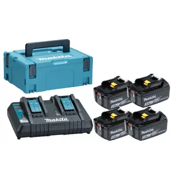 Makita 197970-3 18V LXT Akumulator i Ładowarka do Narzędzi Akumulatorowych (5.0Ah, BL1850B, DC18RC)