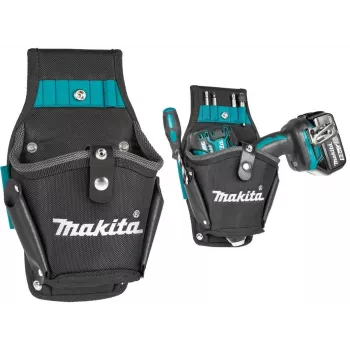 Makita E-15154 Ultimate Series kabura na wiertarkę, wytrzymały poliester 1680D, czarny z niebieskimi akcentami, uniwersalne dopasowanie do wiertarek akumulatorowych i wkrętaków udarowych