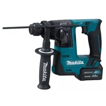 Makita HR140DSMJ 12V Max CXT bezszczotkowy młotowiertarka SDS-Plus z 2x akumulatorami 4.0Ah, ładowarką i walizką Makpac