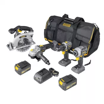 Makita NEW 4 TOOL KIT 18V LXT Bezszczotkowy Zestaw Kombinowany (2x4.0Ah)