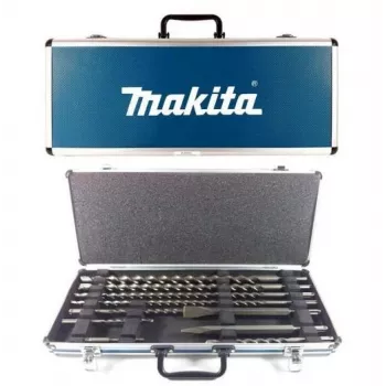MAKITA SDS-Plus Wiertła i Dłuta Zestaw 10-częściowy Aluminiowa Walizka D-42385