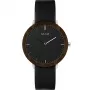 MAM MAM621 Uniseks Zegarek Analogowy 39mm Czarna Tarcza Czarny Pasek Skórzany