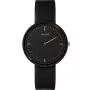 MAM MAM642 Unisex 39mm Zegarek z Drewna Tekowego z Czarnym Skórzanym Paskiem