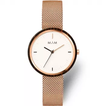 Zegarek unisex MAM MAM664 33mm czarna tarcza, pasek z ekologicznej skóry