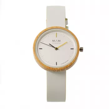 MAM MAM97 Zegarek Unisex 33mm Czarna Tarcza Pasek z Wegańskiej Skóry